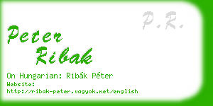 peter ribak business card